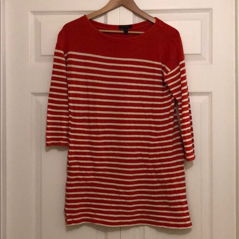 J. Crew stripes boat neck tunic